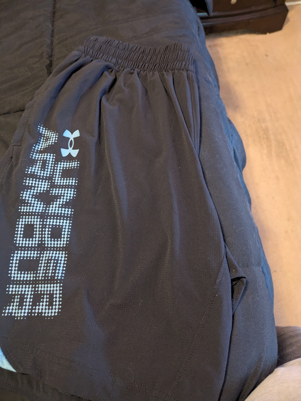 Under Armour Mens' Black Athletic Shorts with Contrast Logo